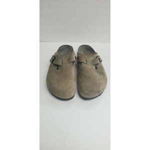 Birkenstock Boston Soft Footbed Clog Taupe Suede EU 40 US 9